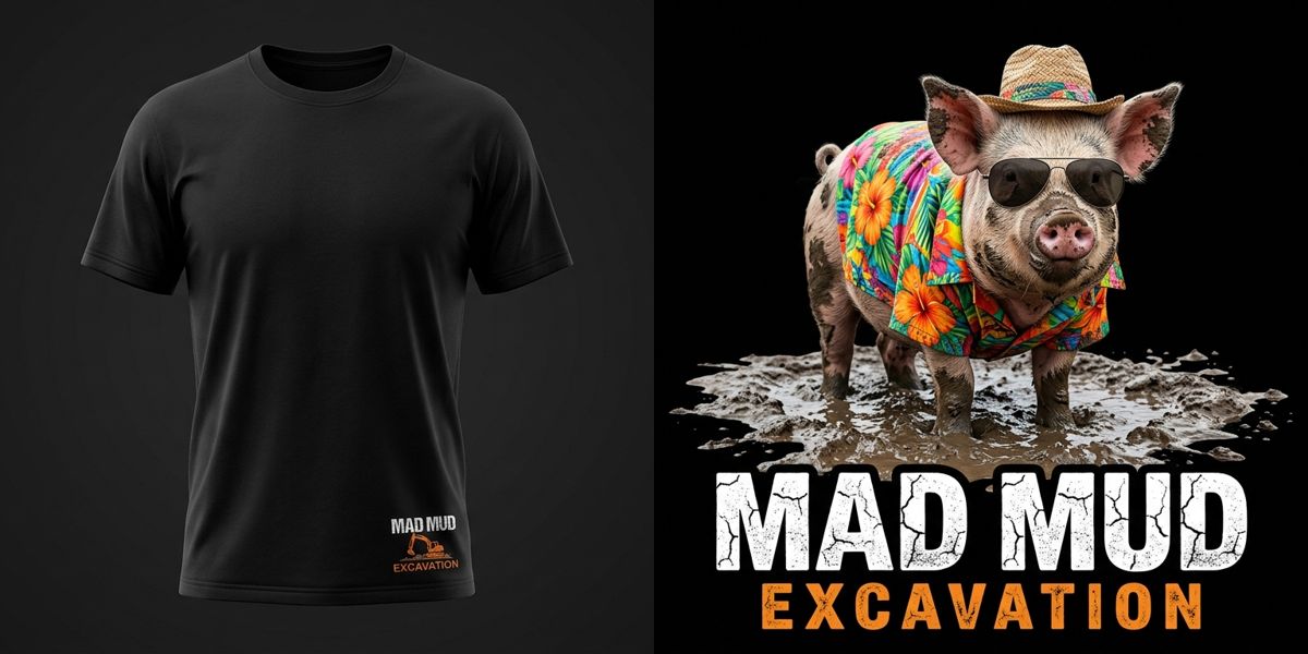 The Vacation Pig t-shirt design
