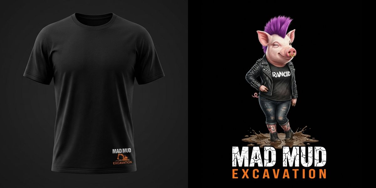 The Punk Pig t-shirt design