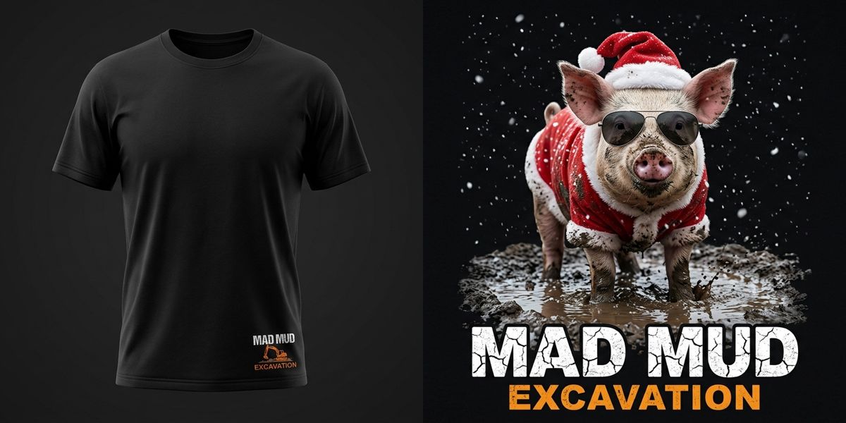 The Santa Pig t-shirt design